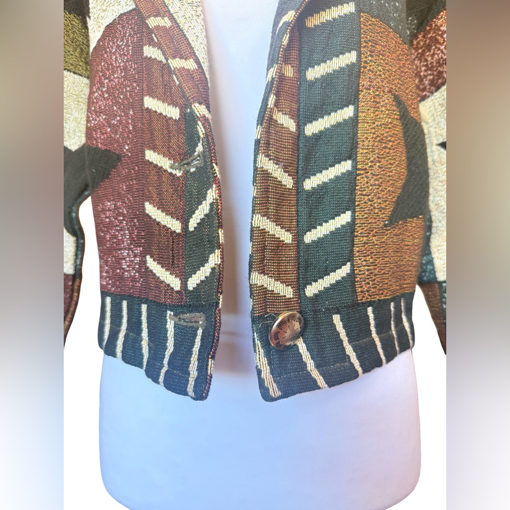 Vintage Star Patchwork Jacket Women’s Small Cropp… - image 5